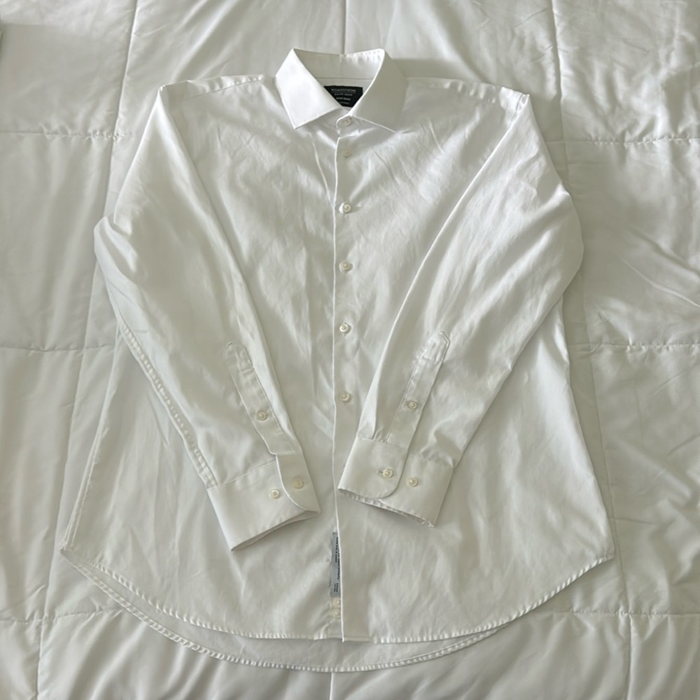 Nordstrom Men’s Shop Classic White Dress Shirt- Extra Trim Fit